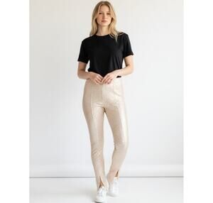 ROTATE Birger Christensen Alicia Pants US 0 Silver Sequin Party NWT